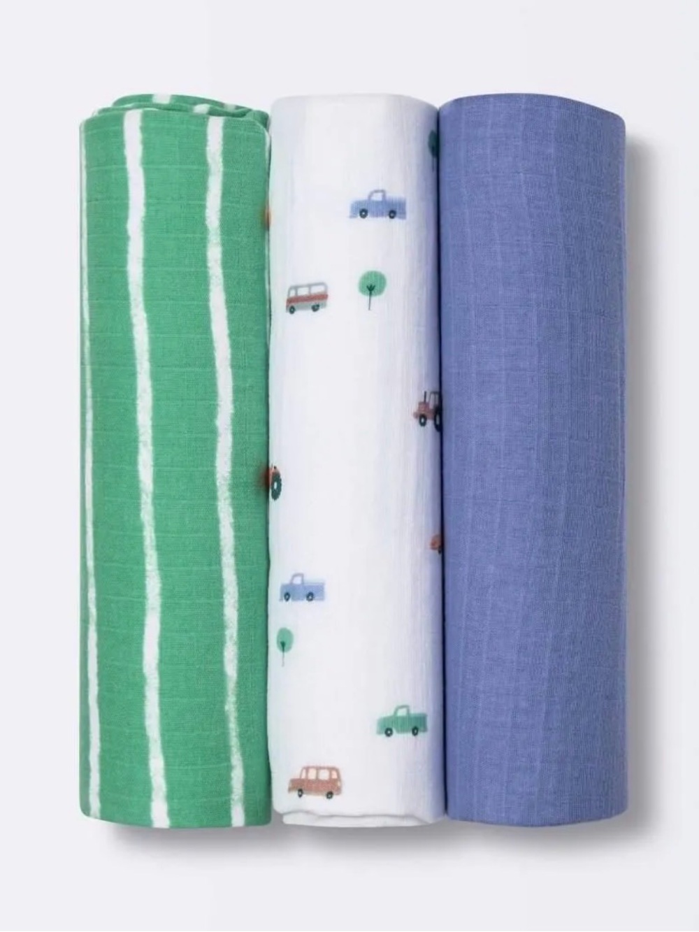 Muslin Swaddle Blanket - Cloud Island™ Transportation - 3pk
